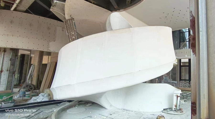 浙江新昌GRG旋轉(zhuǎn)樓梯--飾紀(jì)上品GRG造型項(xiàng)目