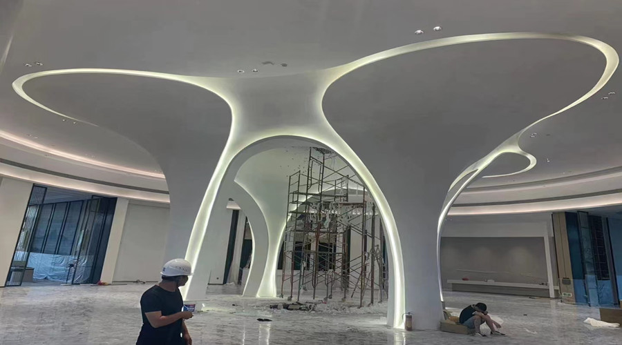 GRG構件安裝完工效果