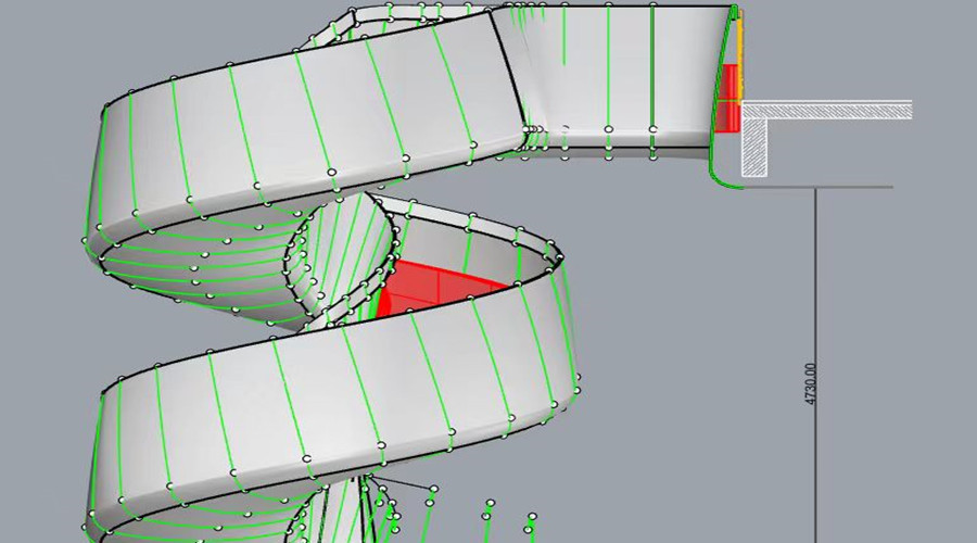 深圳卓越GRG旋轉樓梯定制項目