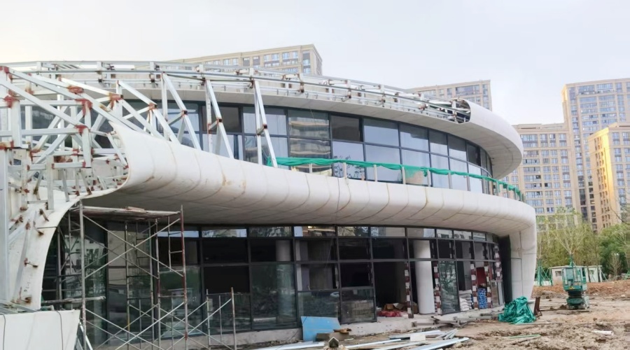 浙江三合項(xiàng)目的UHPC幕墻板工程