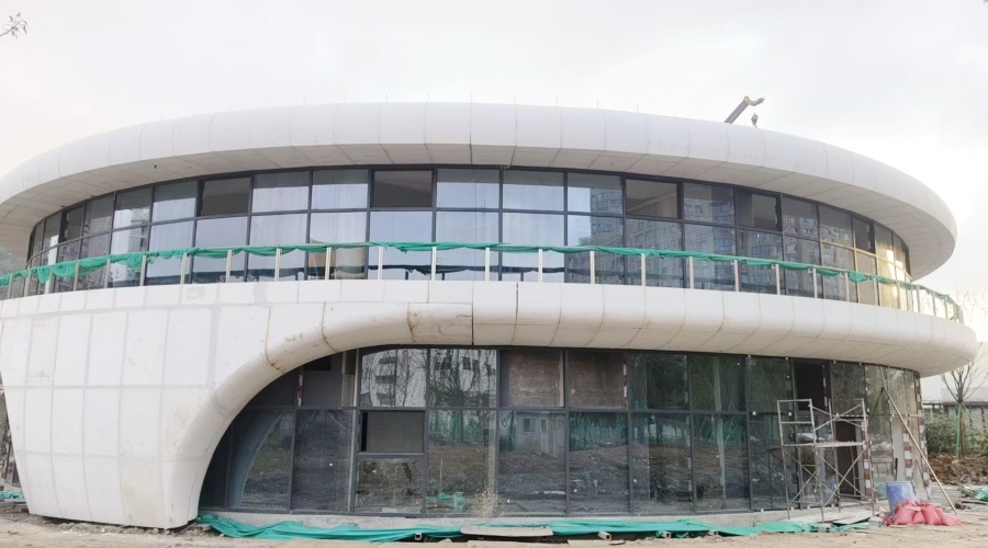 浙江三合項(xiàng)目的UHPC幕墻板工程