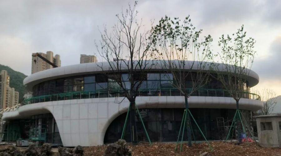 浙江三合項(xiàng)目的UHPC幕墻板工程