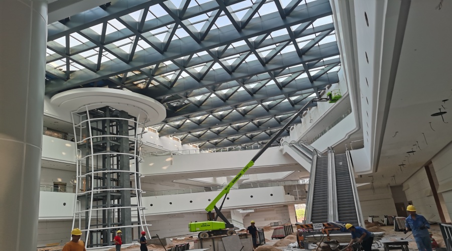 清遠(yuǎn)科技館GRG攔河造型