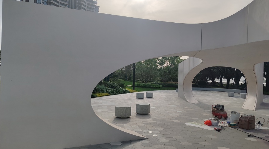 UHPC構(gòu)件安裝現(xiàn)場(chǎng) UHPC構(gòu)件安裝現(xiàn)場(chǎng)